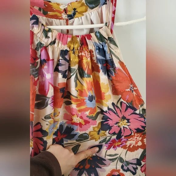 NWT Maggy London Floral Printed Halter Maxi Dress w/ Waist Tie, Size 8 - Picture 16 of 17